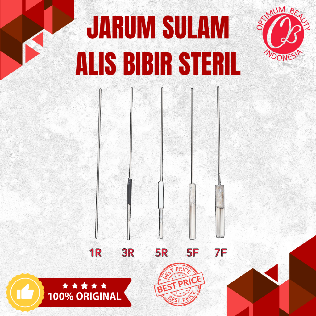 OPTIMUM BEAUTY - JARUM SULAM ALIS SULAM BIBIR SULAM EYELINER STERIL