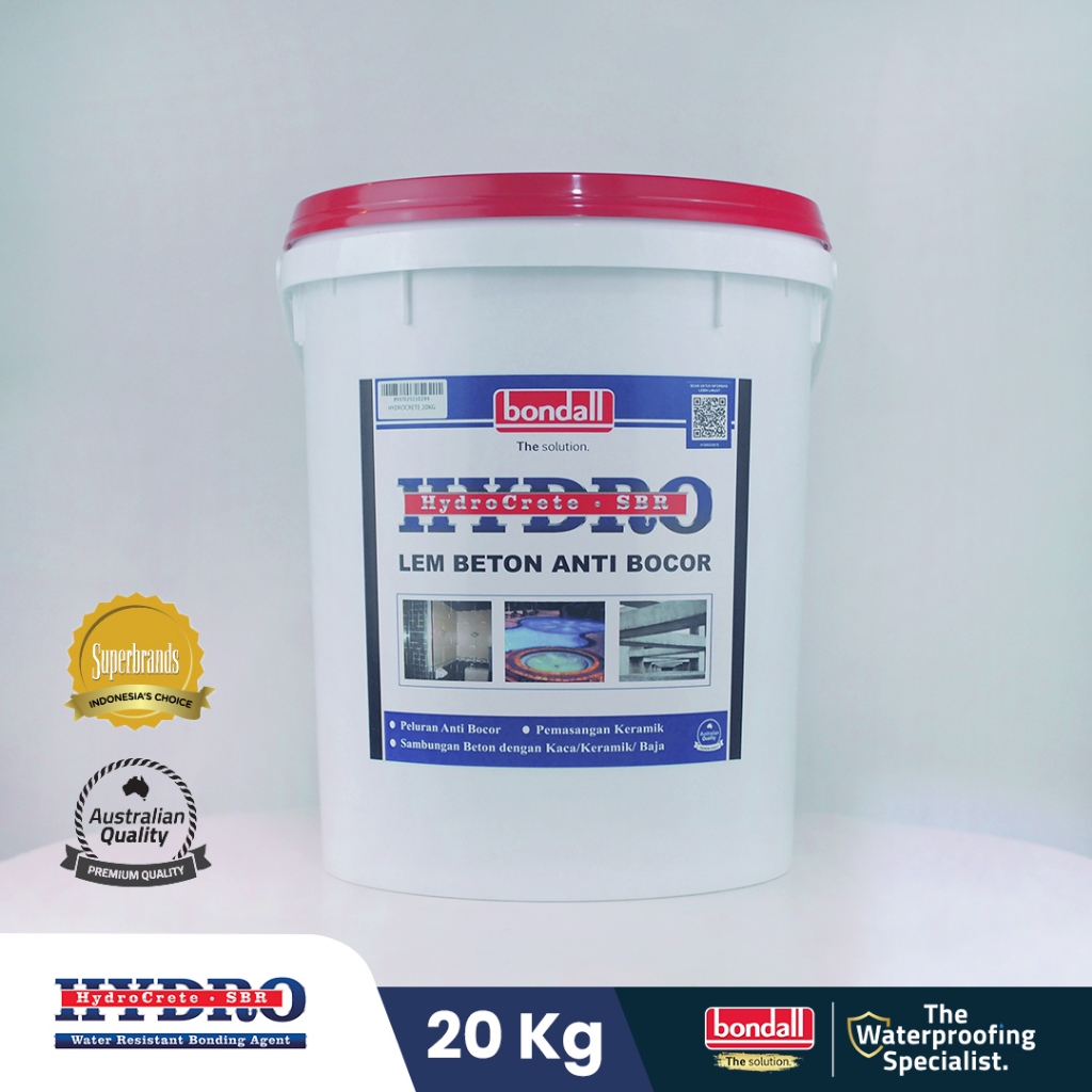 BONDALL HYDROCRETE SBR - Lem Beton Anti Bocor | Untuk Campuran Beton dan Pemasangan Keramik | 20Kg