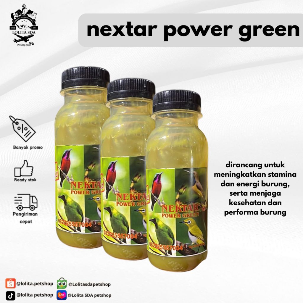 nektar power green untuk burung