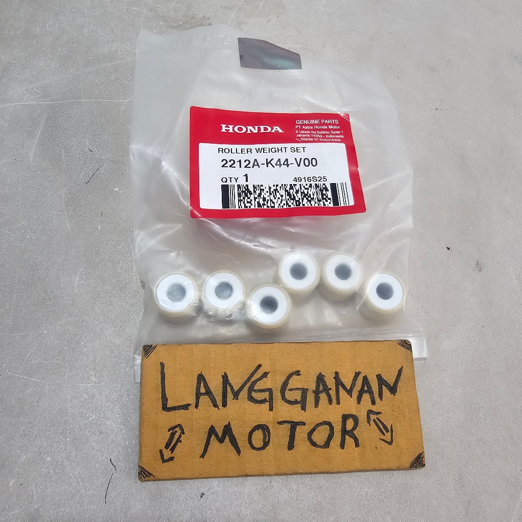 ROLLER ROLER CVT WEIGHT SET 15 GRAM BEAT VARIO SCOOPY ESP UNDER 2019 2212AK44V00 ORI AHM