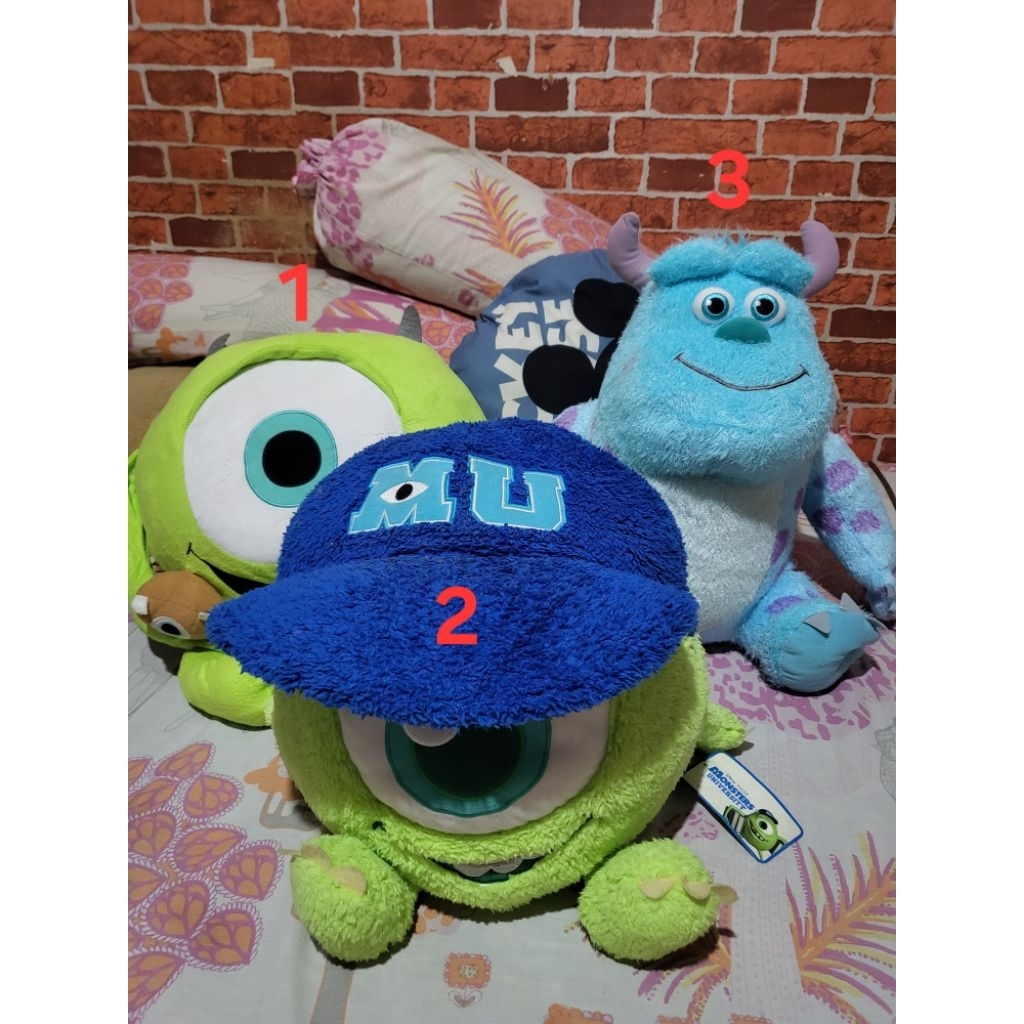 official monster inc fusheen smurf miniso boneka besar
