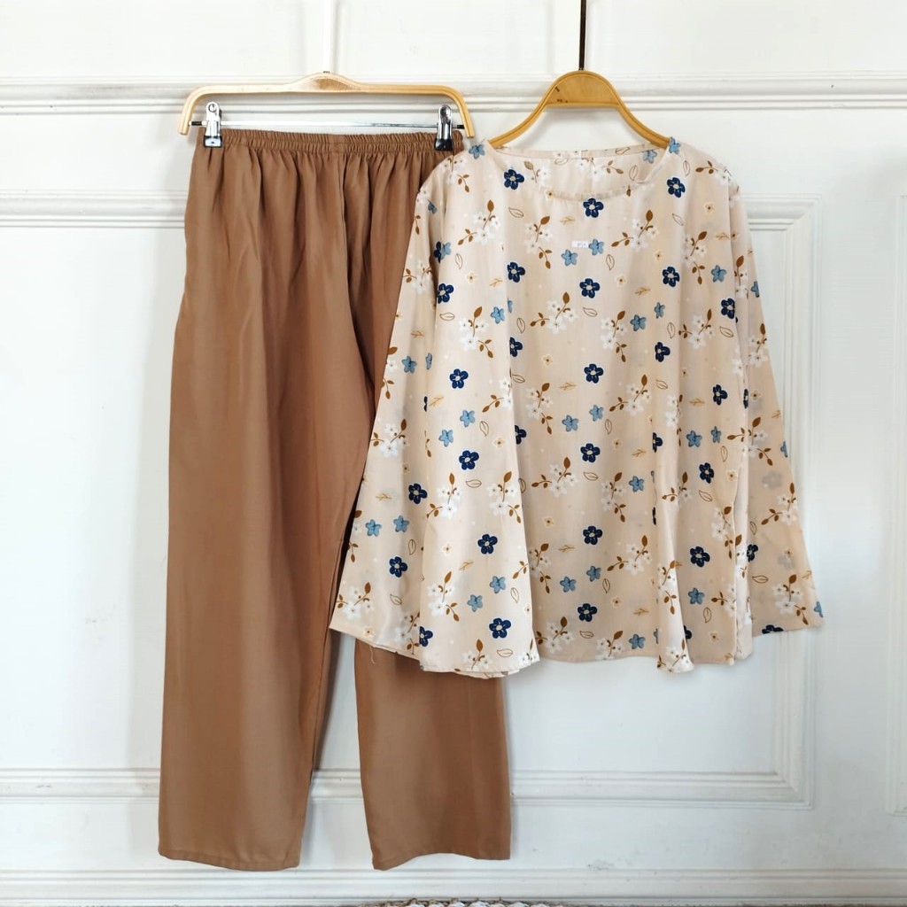 Babydoll Muslim Panjang Babydoll Rayon Wanita Dewasa Baju Rumahan