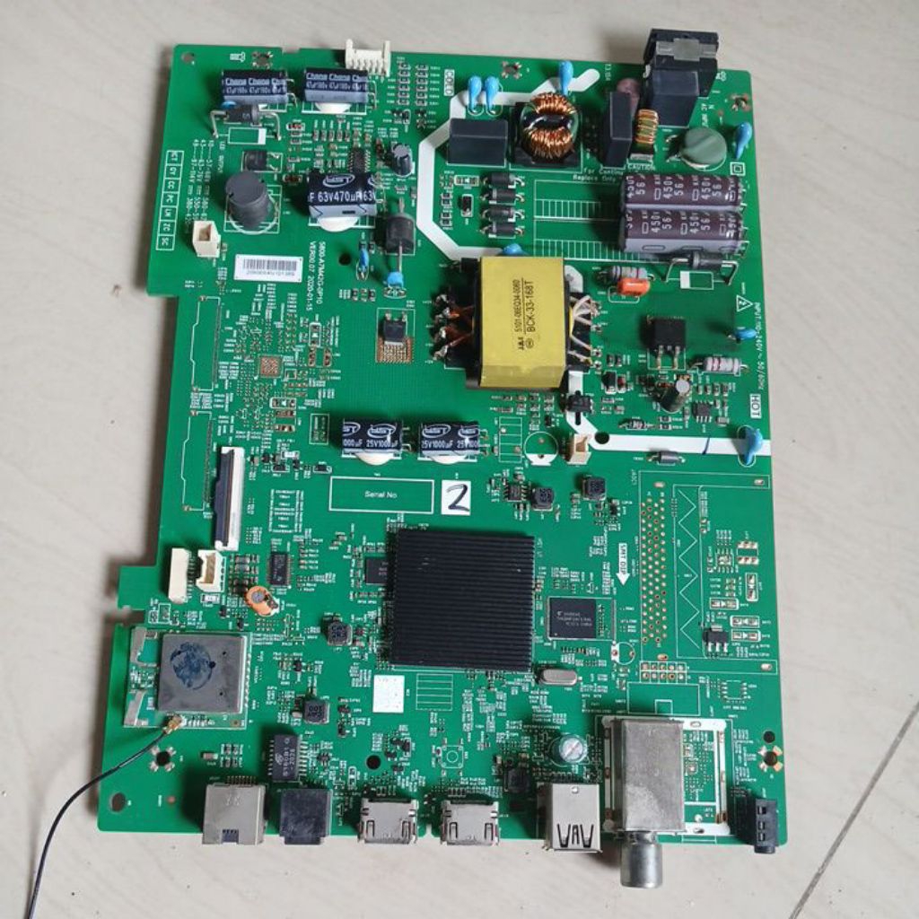 mb mainbord tv led coocaa 43TB7000 soket satu