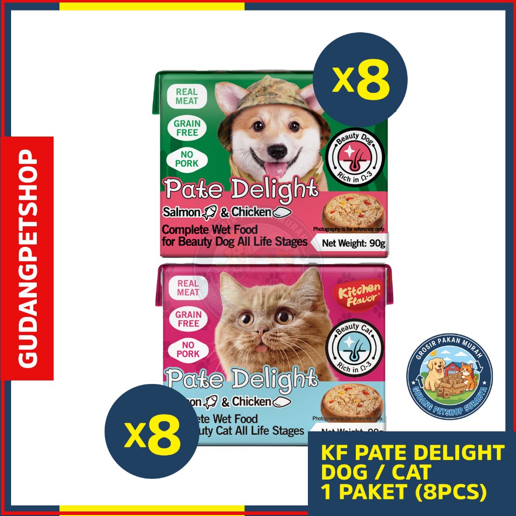 [8PCS] KF Pate Delight Dog - Kitchen flavor pate delight cat - KF dog pate delight - KF Cat pate del