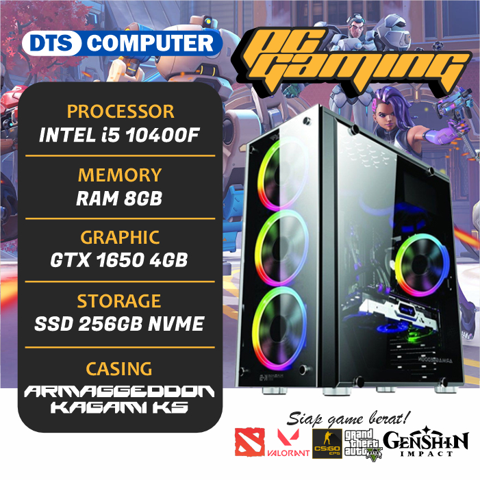 PC Editing & Gaming Intel Core i5 9400F/GTX 1650/High-End Mantap