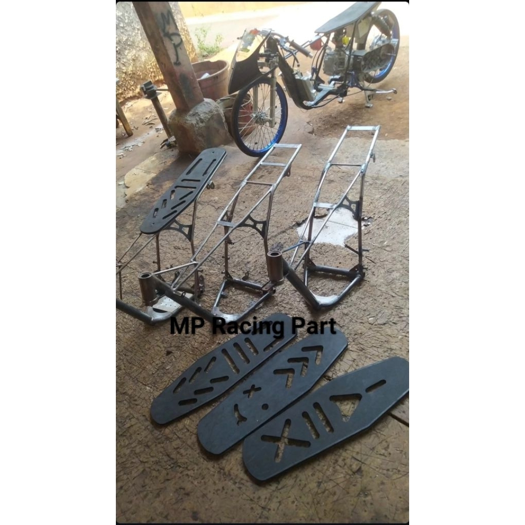 Bangku Jok drag PLAT ALUMUNIUM SUPER ENTENG jok untuk rangka roll Mio beat Vario dll 500m bahan plat
