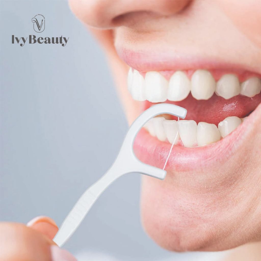 IVYBEAUTY Tusuk Gigi Benang untuk Gigi Berkawat / Tooth Dental Floss / Tusuk Gigi Isi 100 Pcs - JJF3