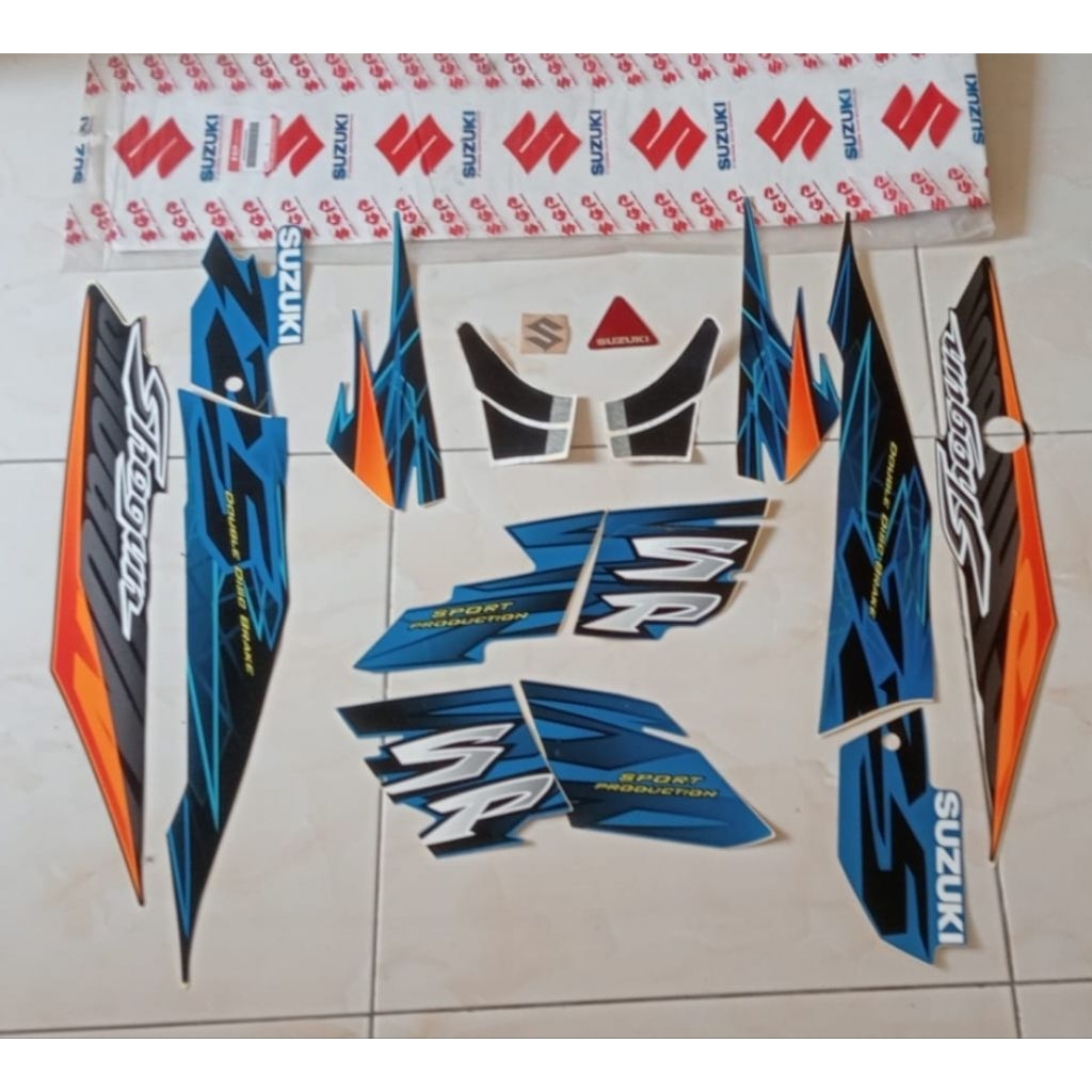 Sticker Striping Shogun SP 125 Biru Hitam original Sgp