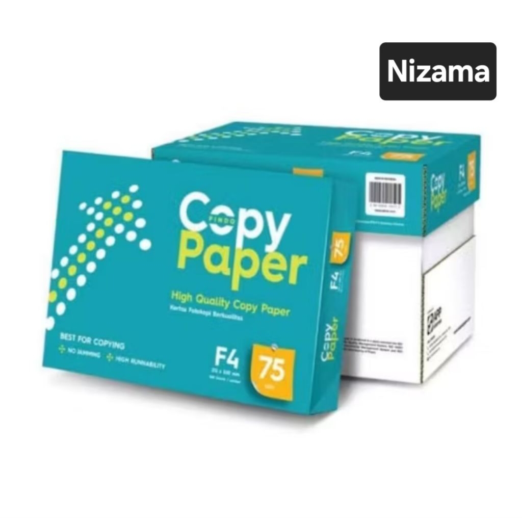 F4 Kertas Copy Paper F4 75 gsm 1 Box = 5 Rim