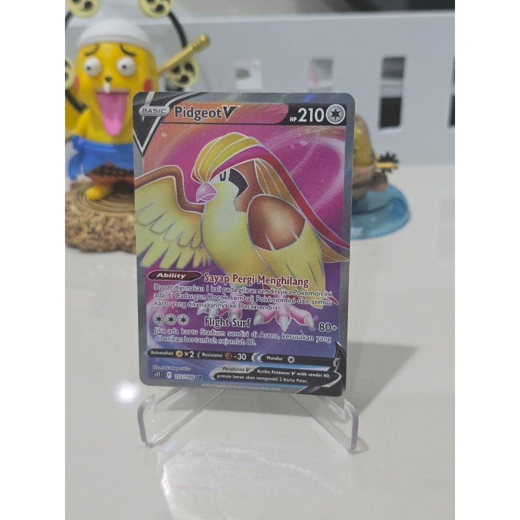 Kartu Pidgeot V SR 112/100 Pokemon TCG Indonesia