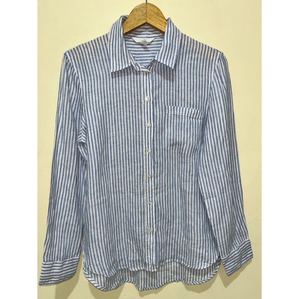 Preloved Kemeja Wanita Garis-garis merk H&M