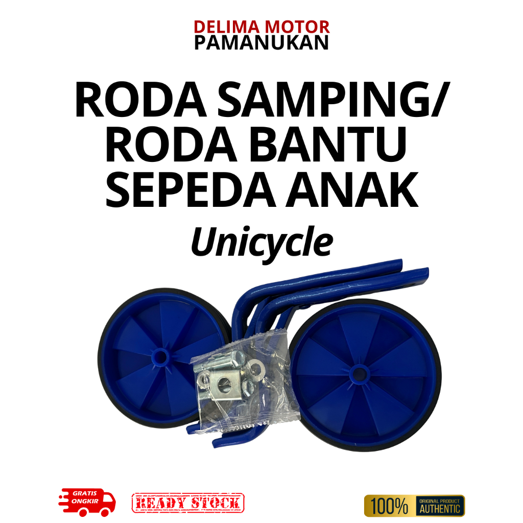 Roda Samping Sepeda Anak Unicycle – Penyangga Belajar Sepeda / Roda Bantu Anak Kuat & Stabil