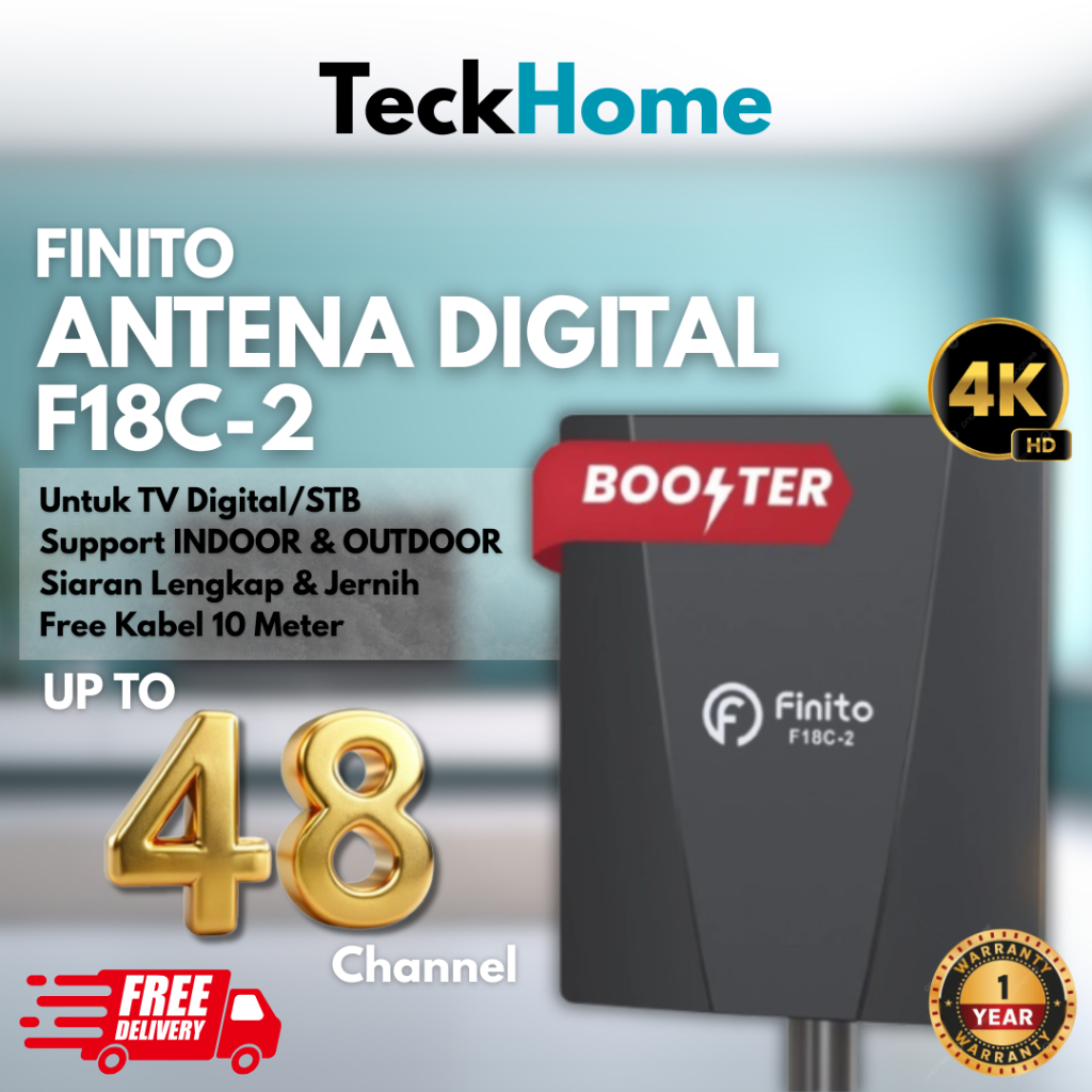 READY STOK Antena Digital F18C-2 Intra Version 2 TV Indoor Outdoor Support TV Digital dan STB