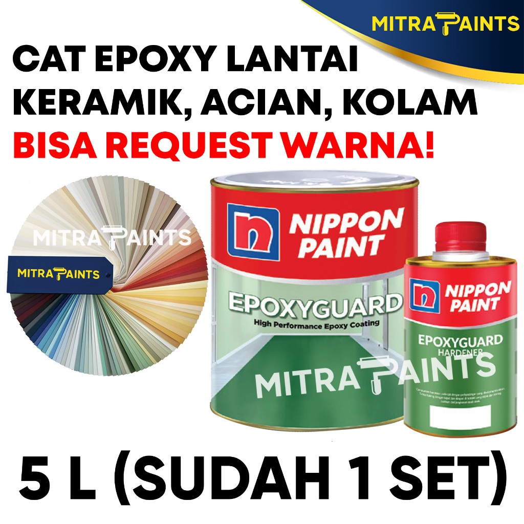 EPOXY GUARD TINTING 5 LITER SET / CAT EPOXY LANTAI KERAMIK CARPORT ACIAN KOLAM / 2 KOMPONEN
