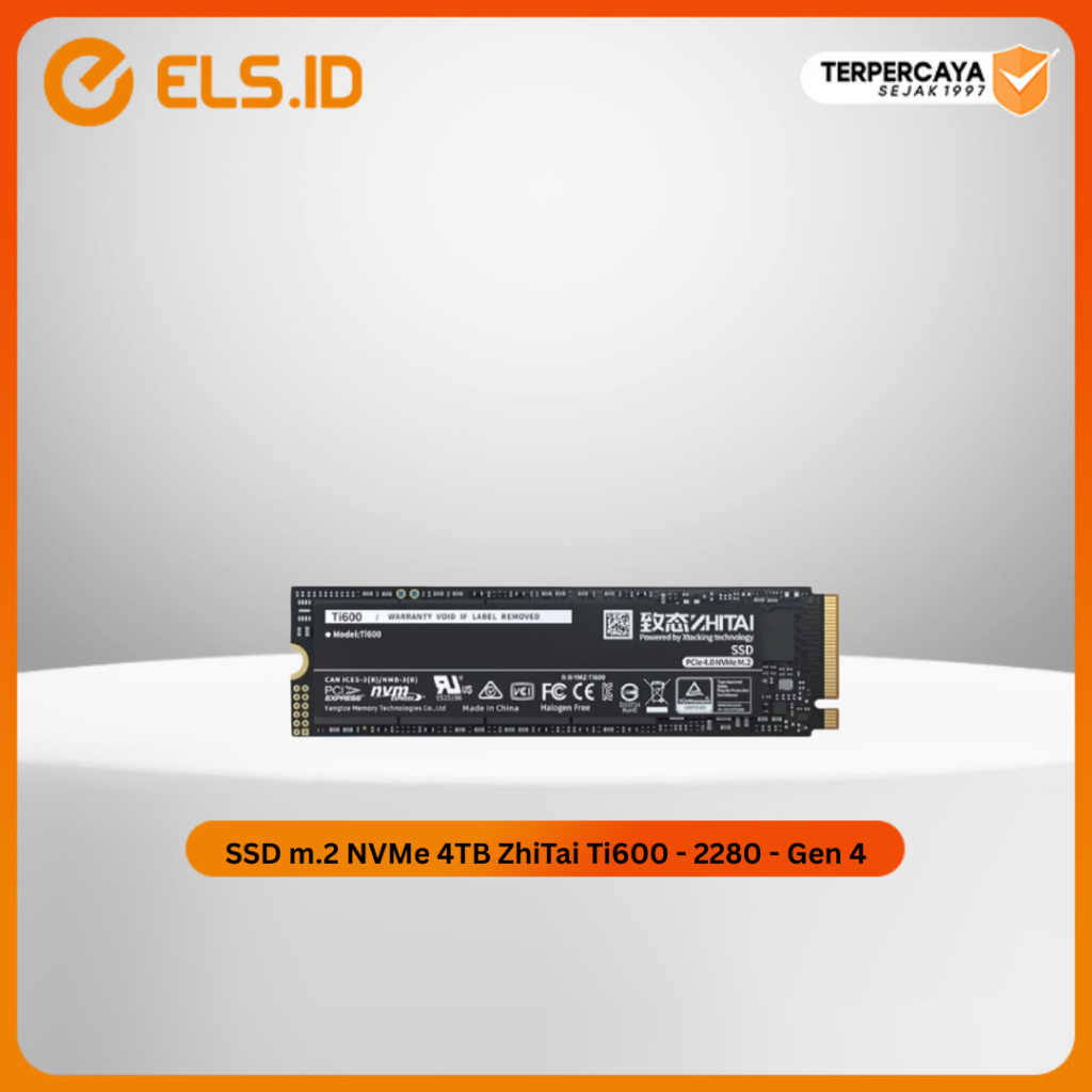 SSD m.2 NVMe 4TB ZhiTai Ti600 - 2280 - Gen 4