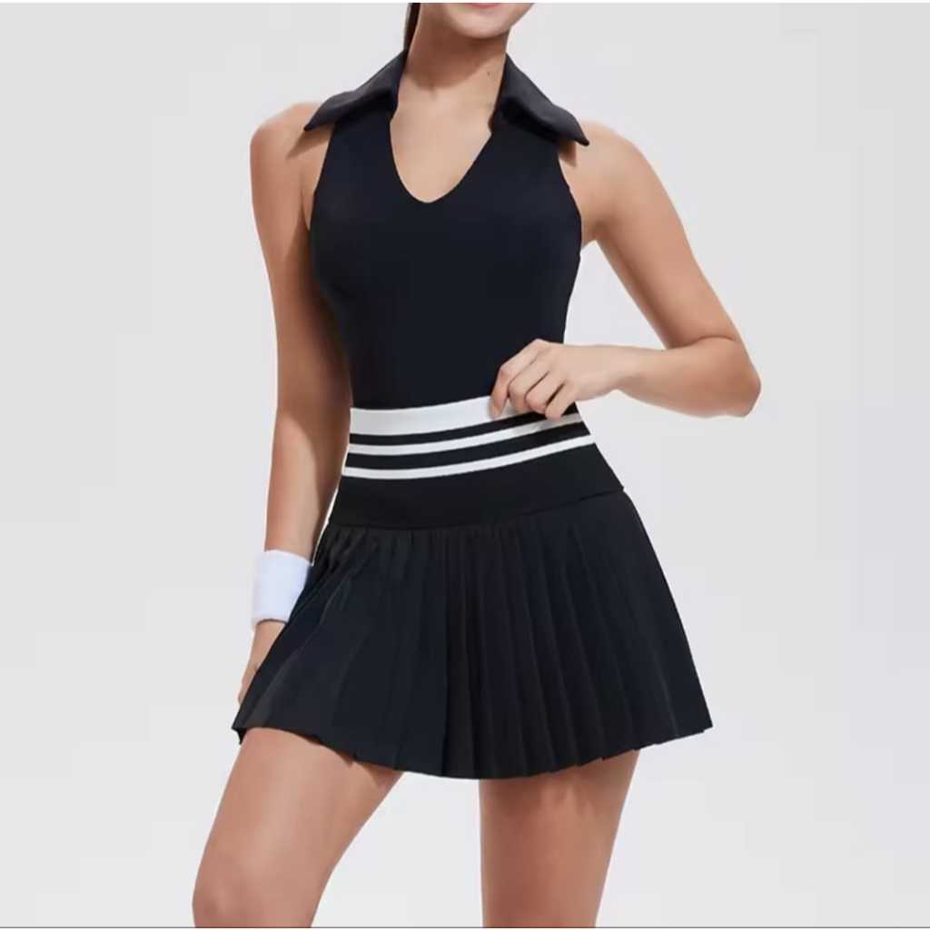 SET Baju Sport Rok Celana Wanita - Outfit Tenis Padel Golf Badminton Setelan Olahraga Wanita SET03