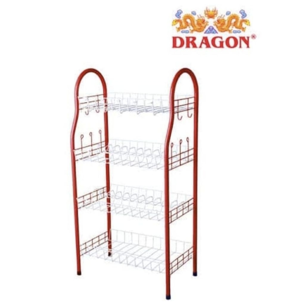 rak piring dragon/rak piring 4 susun dragon/rak piring jadul/rak piring 4 susun berdiri/rak piring b