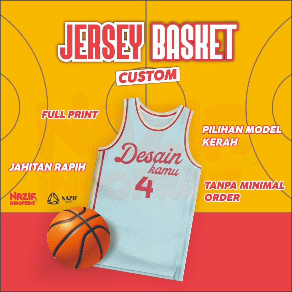 [FREE TEMPLATE DESIGN] Jersey Basket Custom Nama / Jersey Basket Full Printing Custom / Setelan Jers
