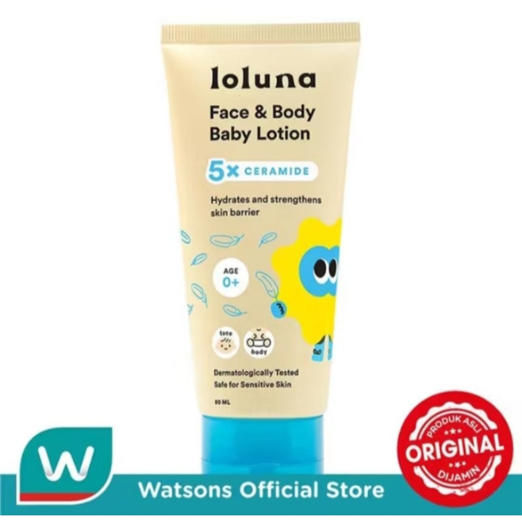 Loluna Face&Body Lotion-Krim Muka Dan Badan Bayi dan Anak/krim Untuk Newborn/5× Ceramide