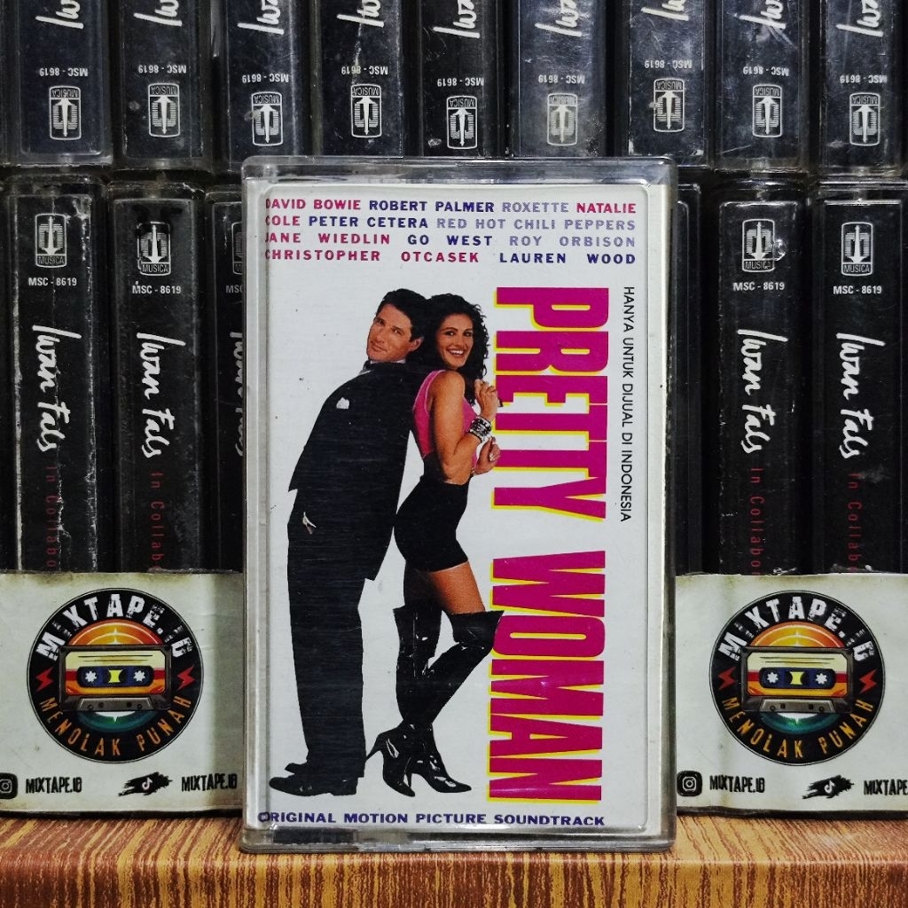 Kaset - Pretty Woman (Soundtrack) - Kompilasi Barat - David Bowie - Roxette - Roy Orbison - Radio Ta