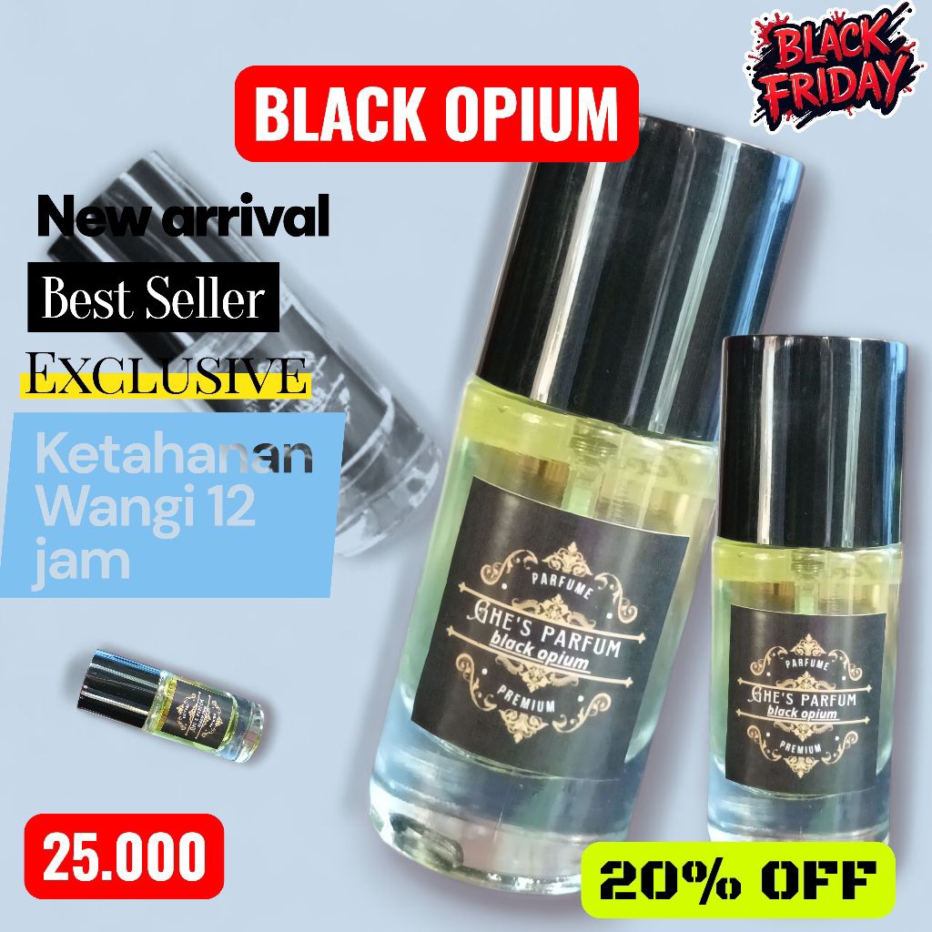 BLACK OPIUM || PARFUM SPRAY || COD || PRIA || WANITA || WANGI TAHAN LAMA