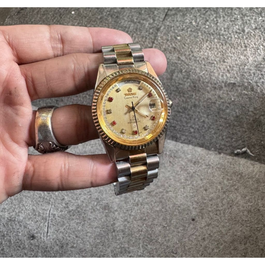 Jam Tangan Titoni Cosmos King Swiss 25 jewels Original