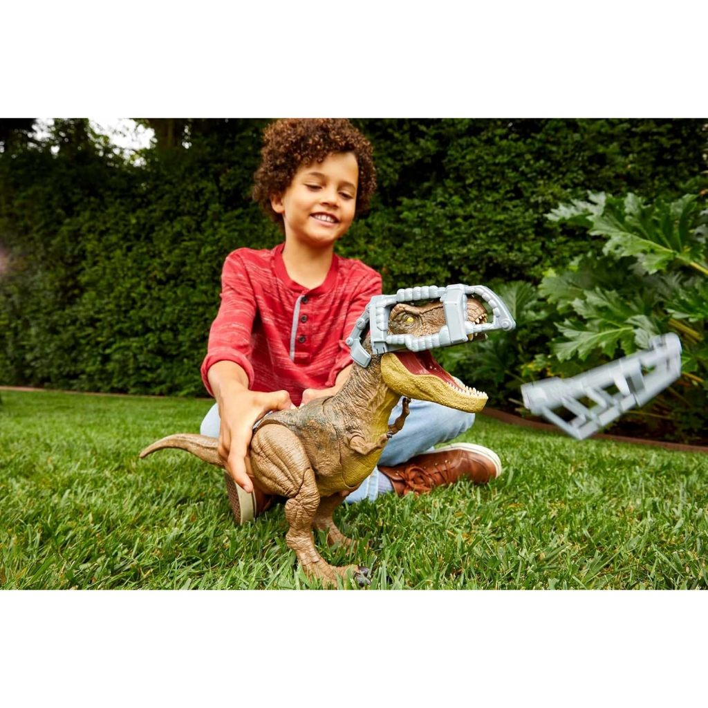 Mattel Jurassic World Camp Cretaceous Dinosaur Toy, Stomp 'n Escape Tyrannosaurus T Rex Action Figur