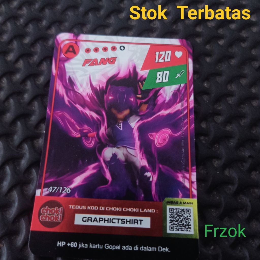 kartu-kartu Foil . PROMO . Choki Choki X MGC Indonesia . Boboiboy . kartu Choki .
