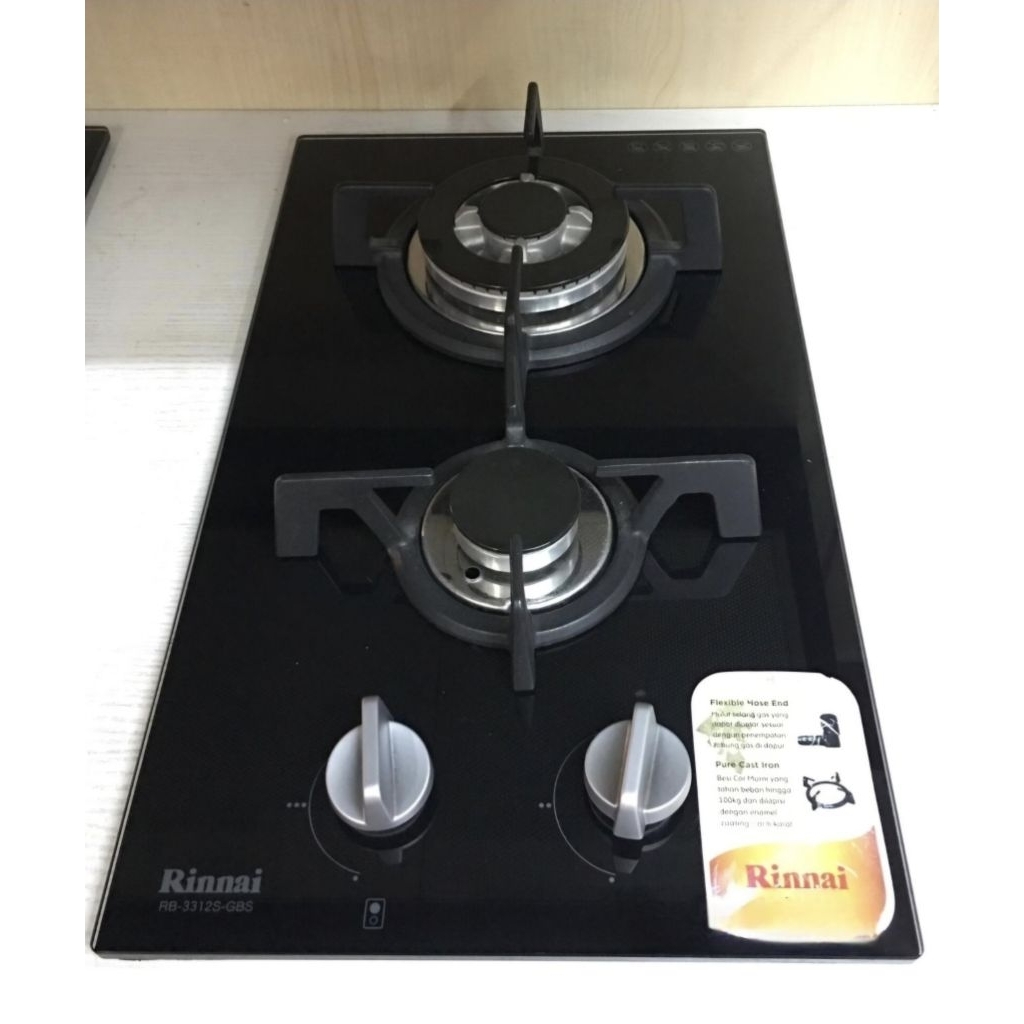 Kompor Gas Tanam Rinnai RB-3312S(GBS) / Kompor Tanam Rinnai / 2 Tungku