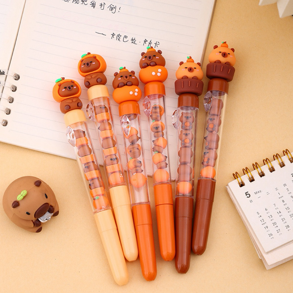 Pulpen 3D lucu motif capybara/ pulpen anak anak lucu