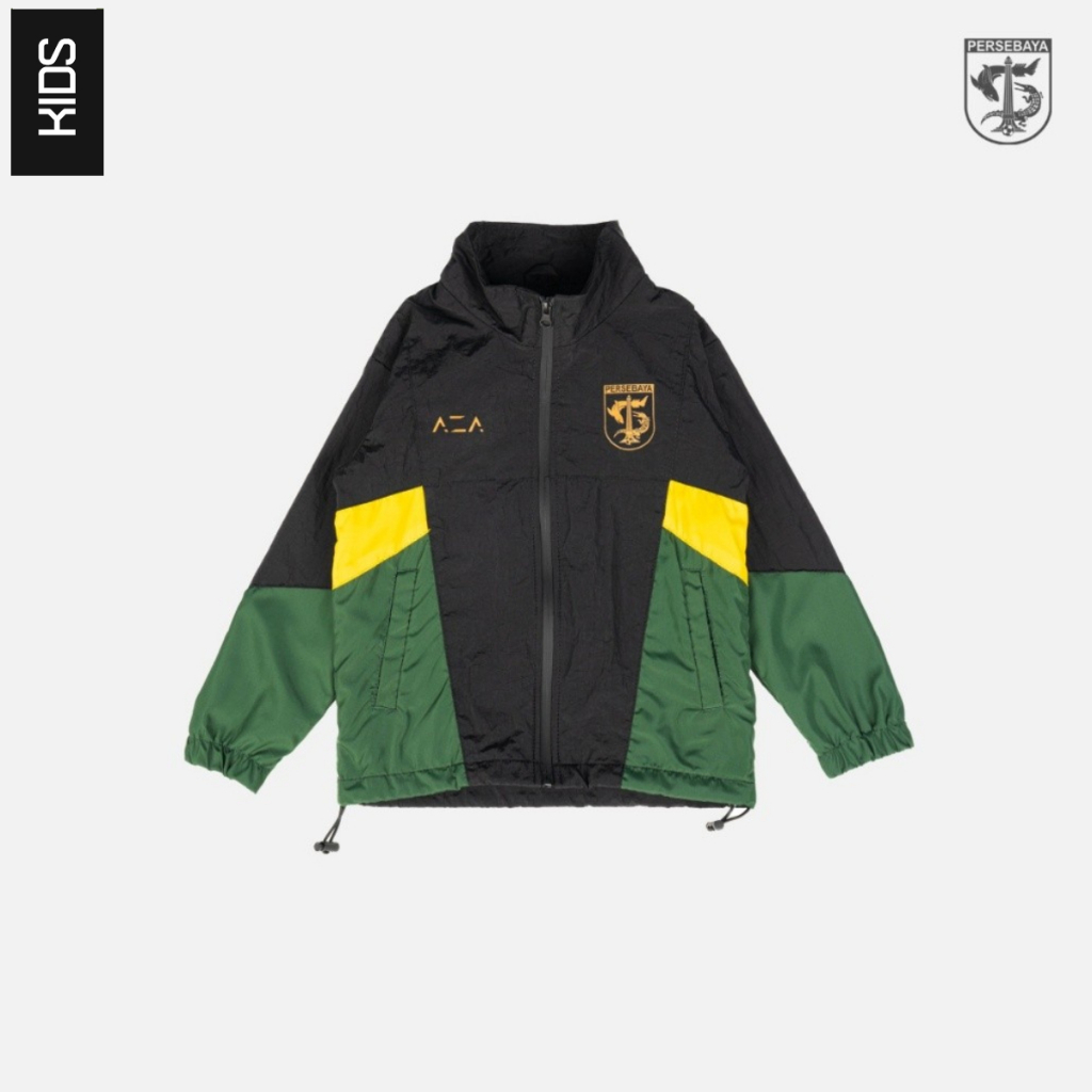 Jaket Anak Persebaya Fullzip Retro - Black | Persebaya Store