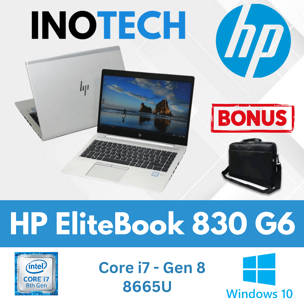 Laptop HP EliteBook 830 G6 Core i7 Gen 8 | RAM 8GB / 16GB | Layar 13.3 Inch FHD Second Berkualitas