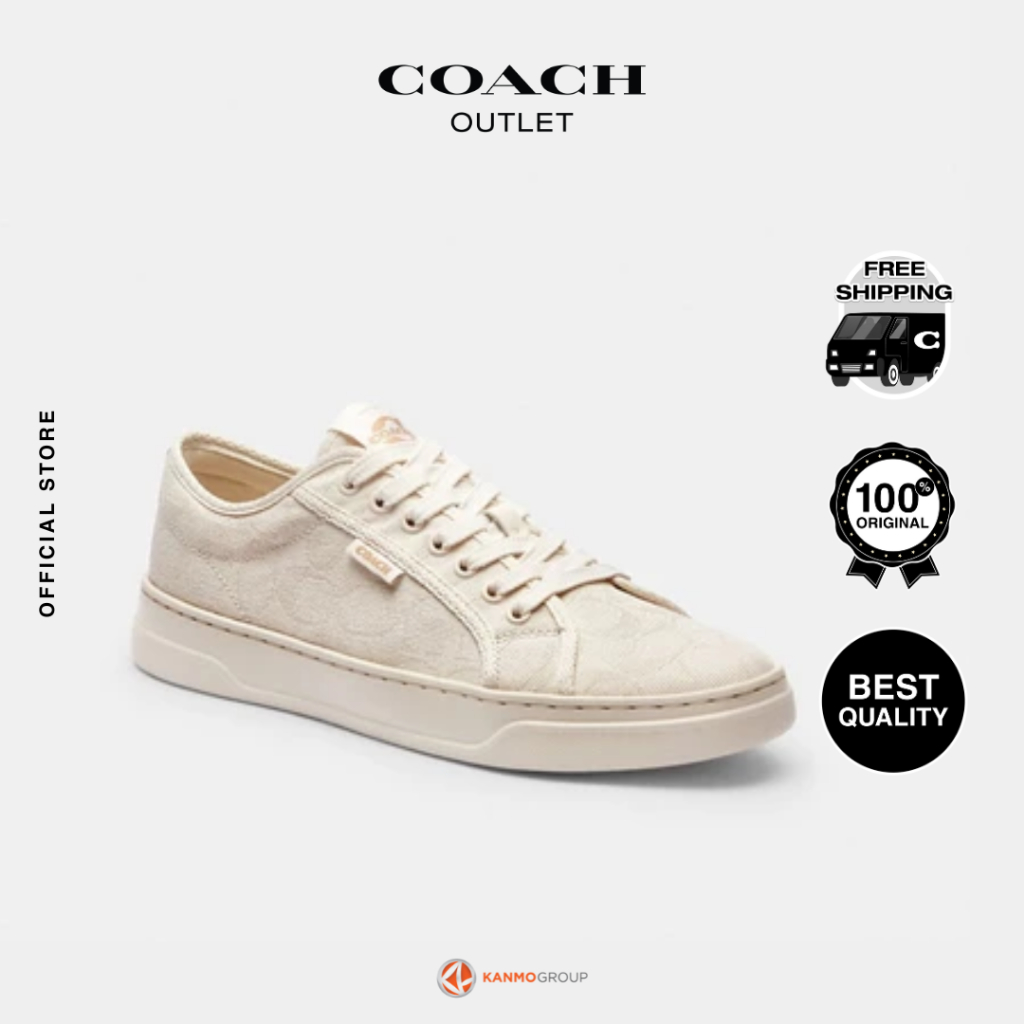 Coach Canvas Sneaker Signature Jacquard - Sepatu Sneakers Wanita
