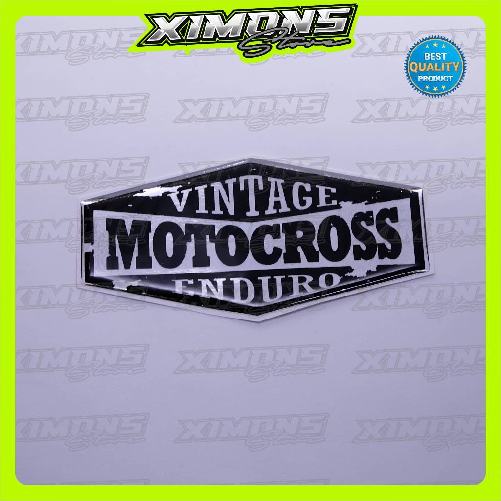 Emblem logo vintage motocross / emblem timbul trail vintage / sticker trail jadul / stiker logo vint