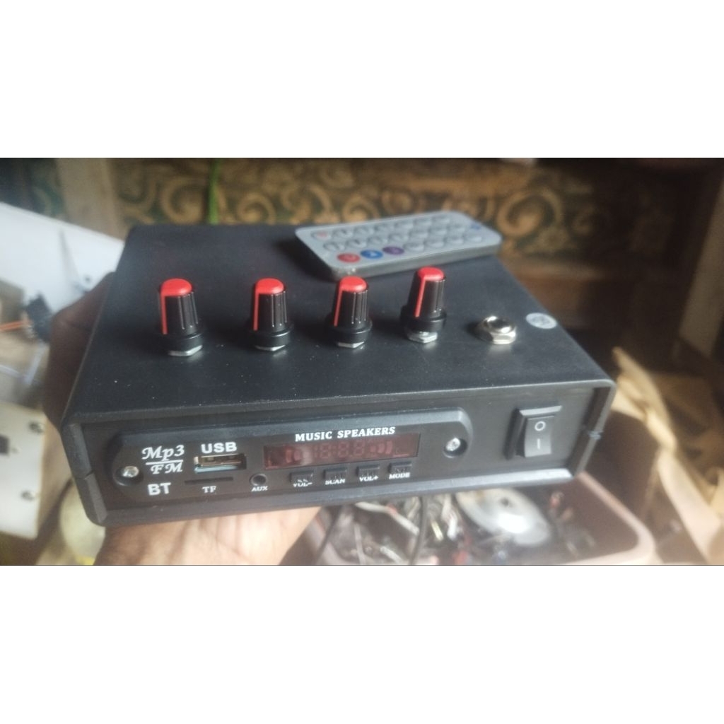 mp3 paket komplit tinggal colok PLN + Tone + Ampli  + mic
