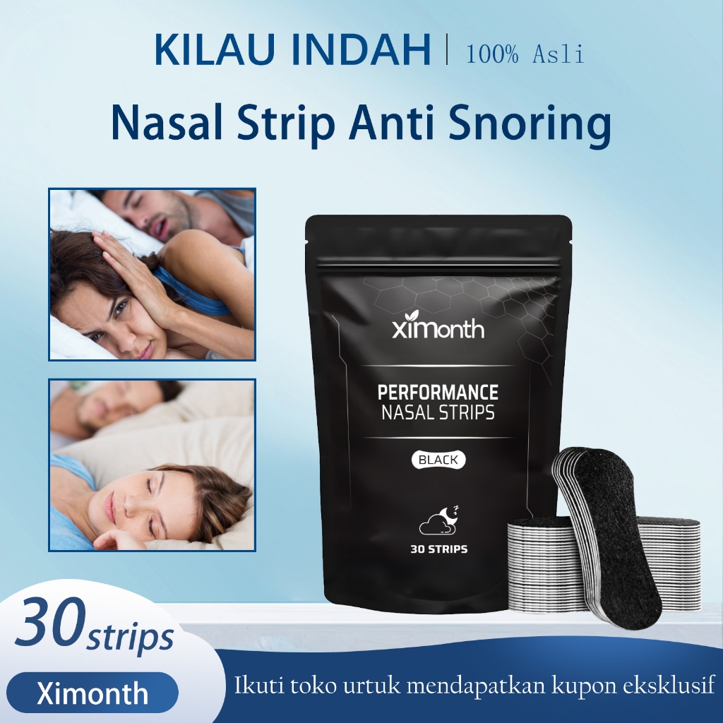 Ximonth Nasal Strip Anti Snoring 30strips - Nasal Strip /Performance Nasal Strips /Anti Dengkur /Ban
