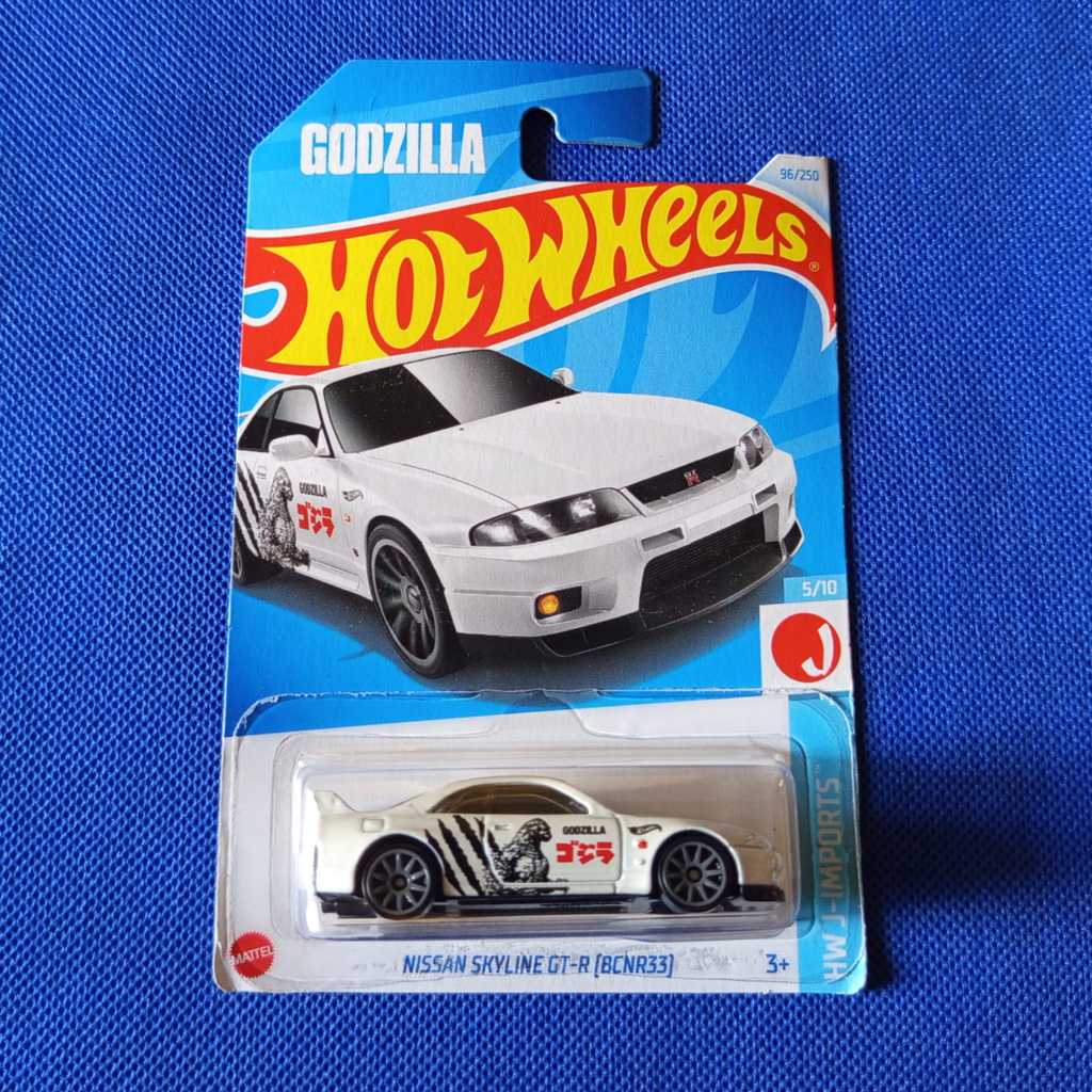 Hot Wheel Nissan Skyline R33 putih Godzilla