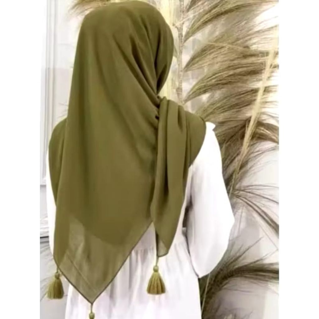 HIJAB PARIS JADUL TASSEL/ PARIS POLOS TASSEL/ SEGI EMPAT PARIS TASSEL