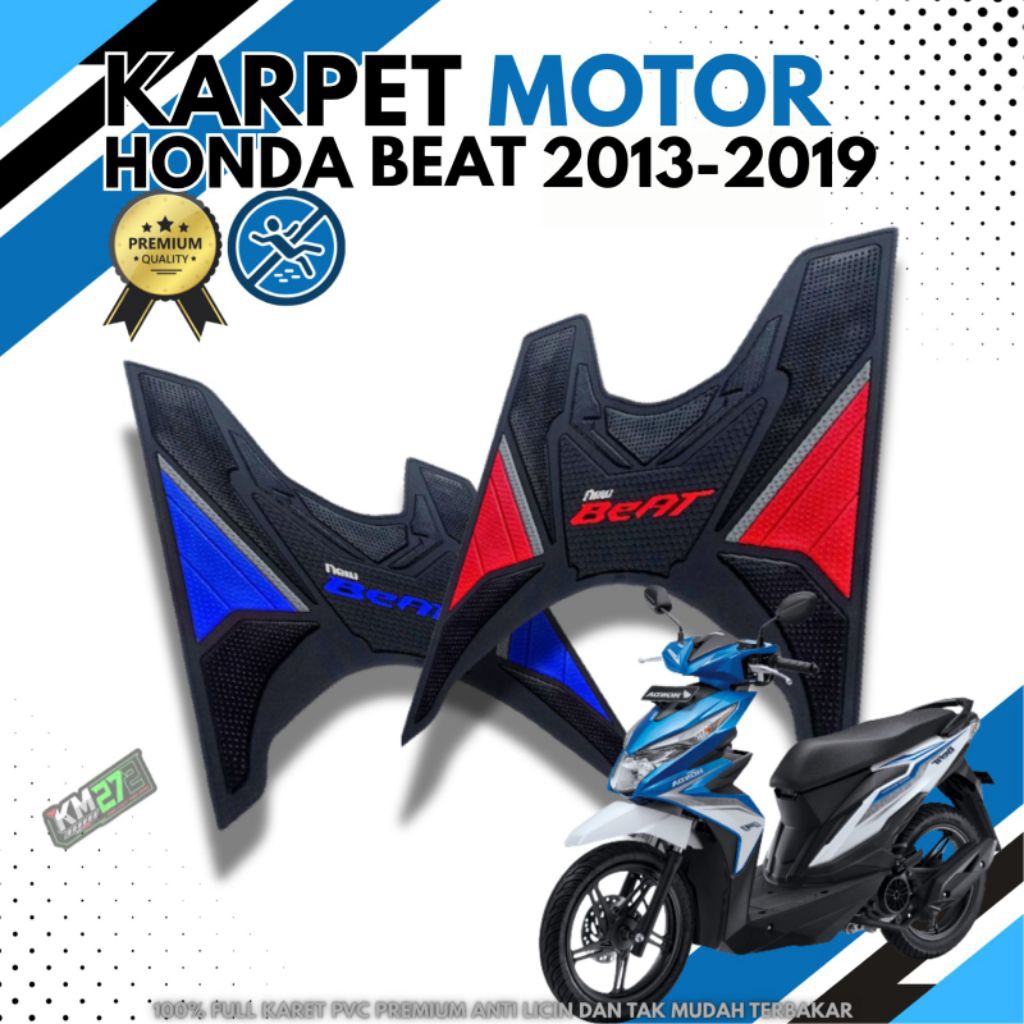 Karpet Motor Beat  2012-2019 /Aksesoris Honda Beat / Pijakan Kaki motor Beat 2012-2019 Alas Kaki Kar