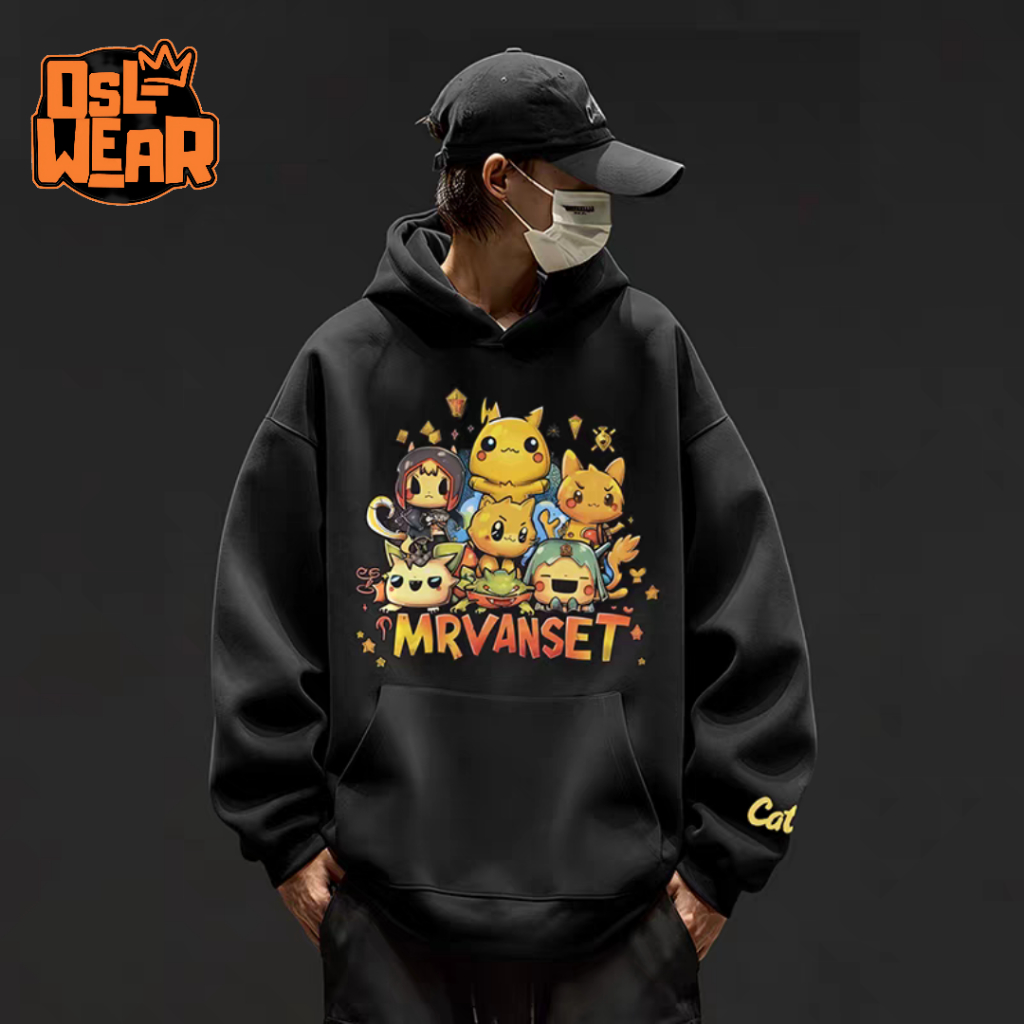 Oslwear  Hoodie ANIMALS Outfit Pria Wanita  Oversize Korean Style