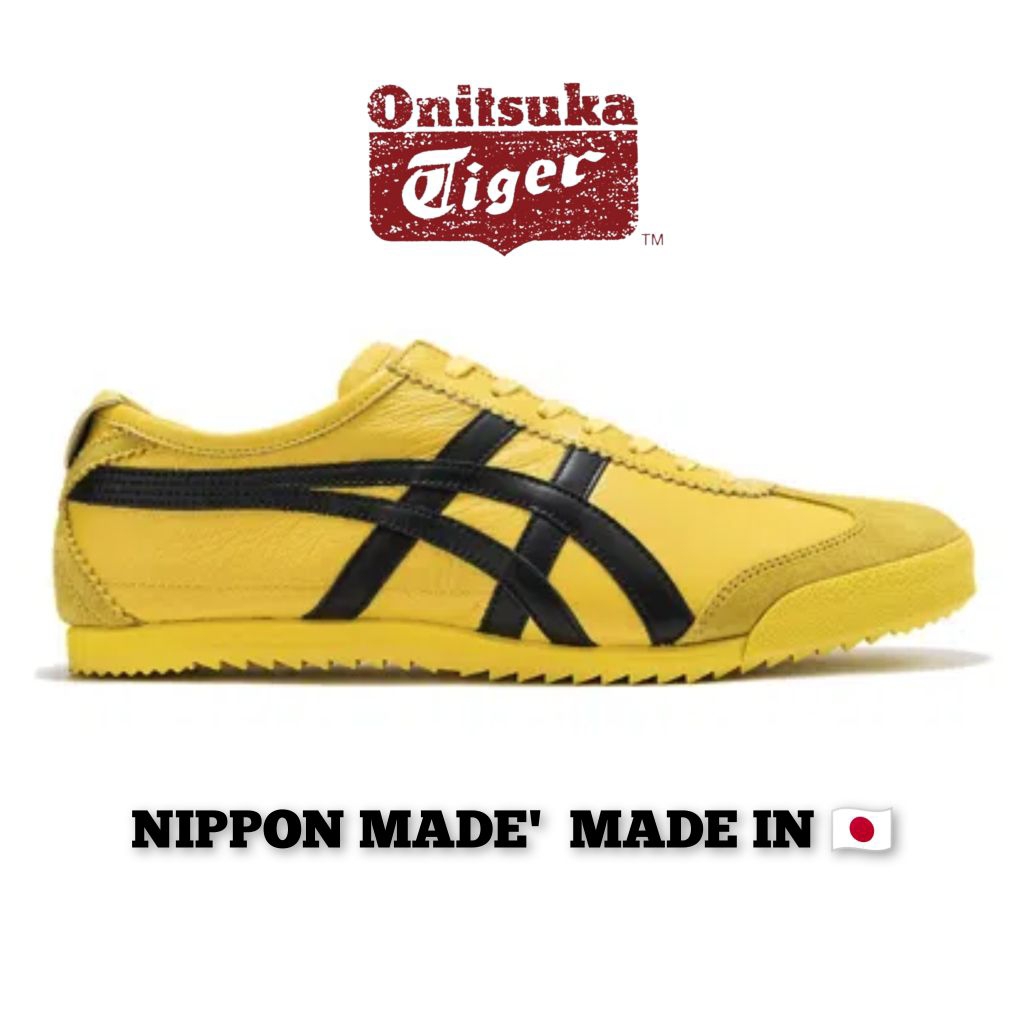 Sepatu Sneakers Wanita Dan Pria Original - Japan Nippon Made Yellow Black Unisex Original Onitsuka T