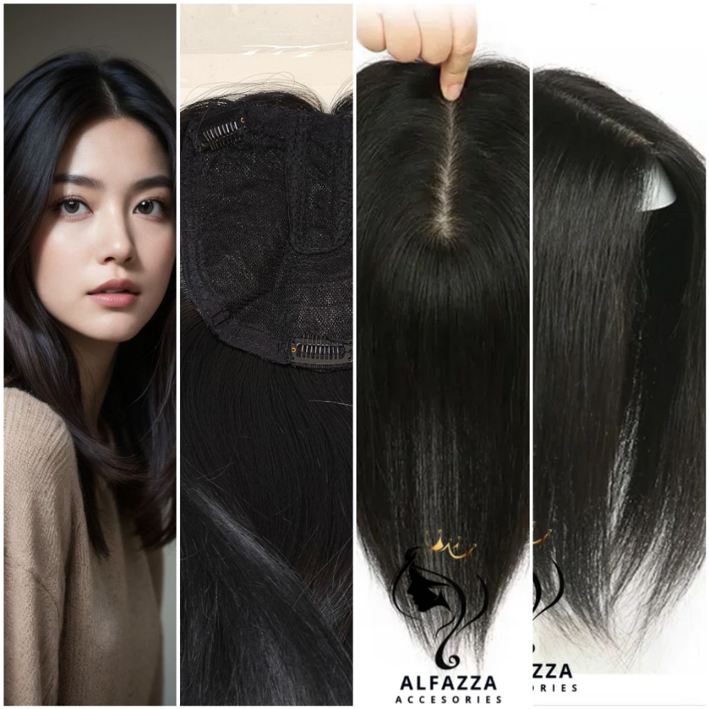 Hair toupee wig/ tambahan botak wanita