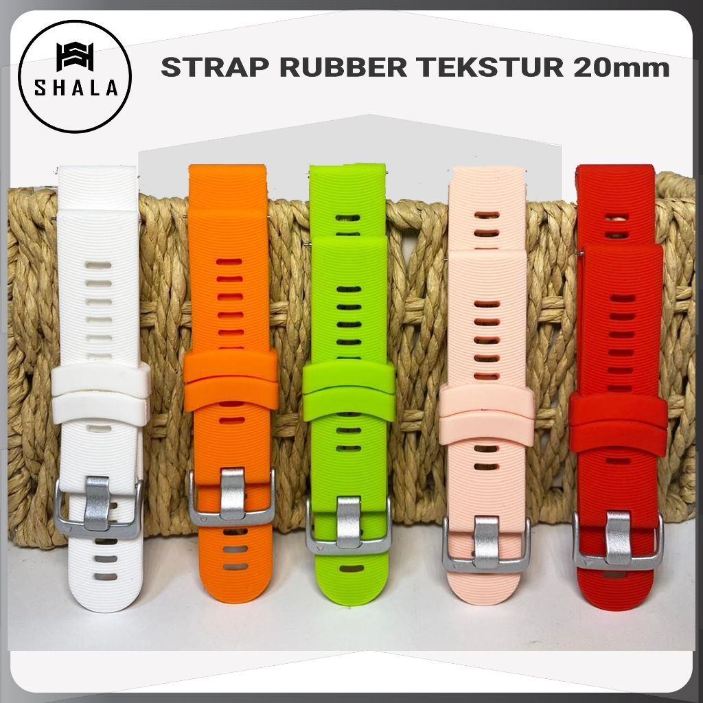 Strap Tali Jam Smartwatch Garmin Venu SQ Venu 2 2s Karet Rubber 20mm