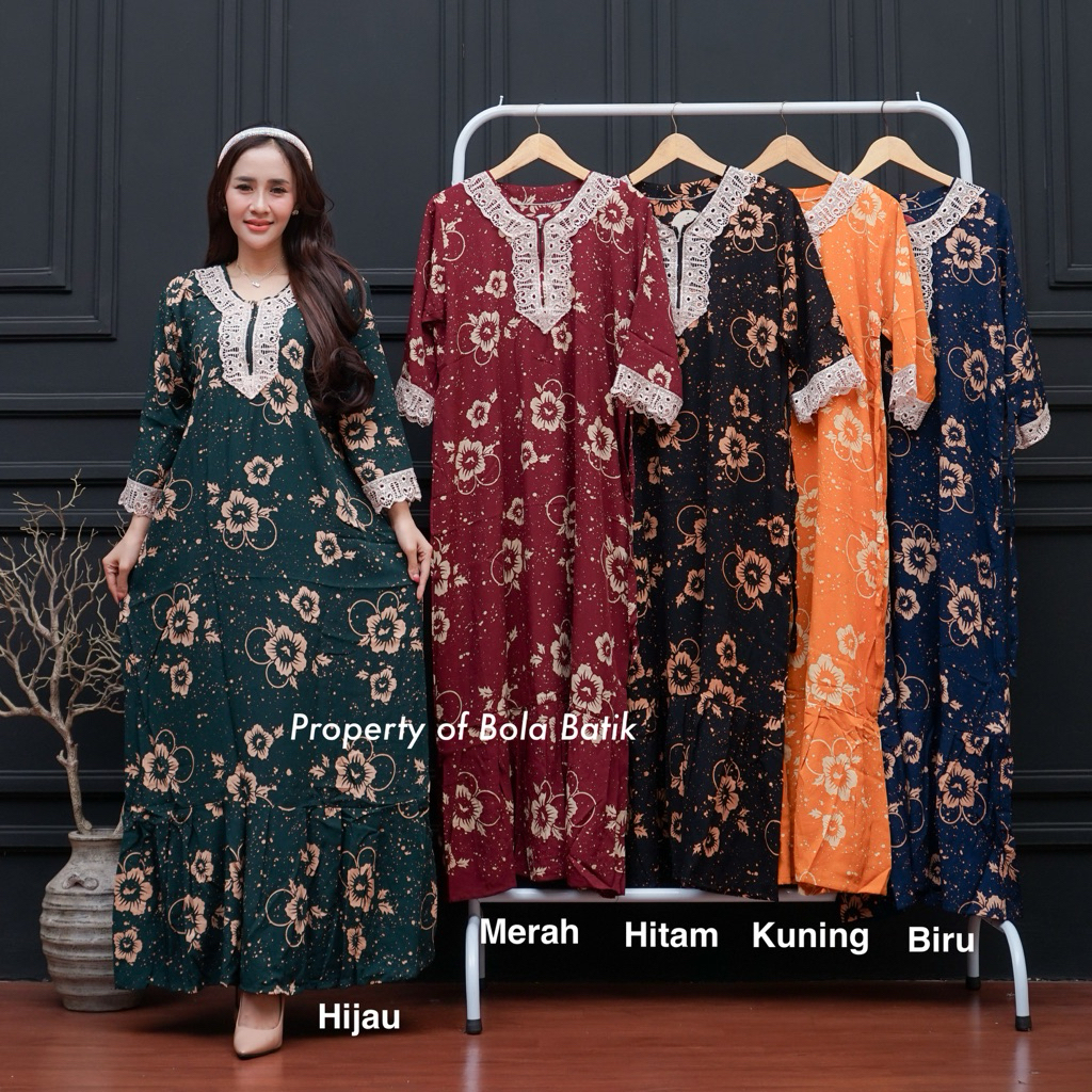 [NEW] LONGDRESS RENDA ARAB REMPEL BAWAH MODEL DUYUNG LENGAN 7/8 | GAMIS MUSLIMAH | GAMIS KONDANGAN |