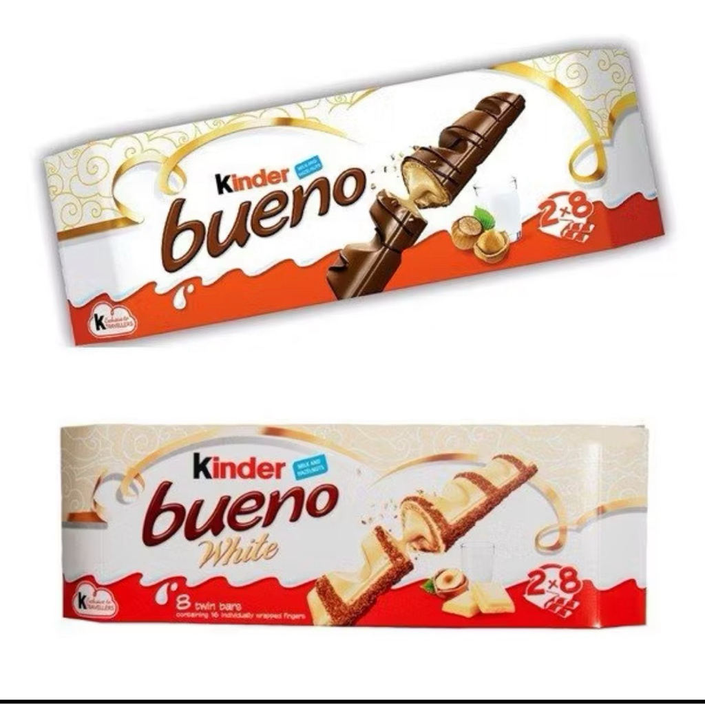Coklat KINDER Bueno Maxi Milk & White Chocolate isi T2 x 8 packs