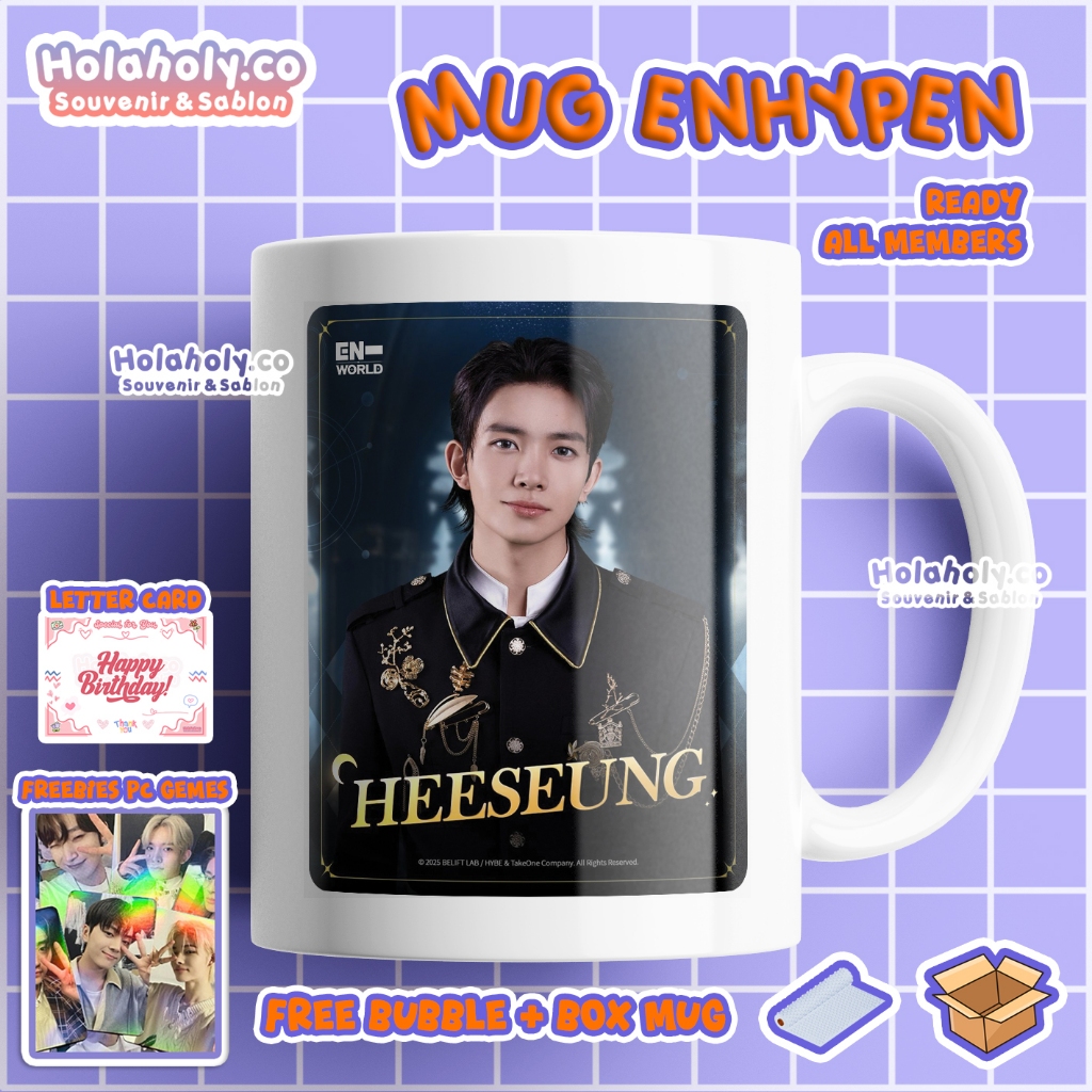 Mug ENHYPEN World (READY) (COD) Gelas enhypen Foto gemes engene Fankit KPOP Hadiah Hampers Ultah