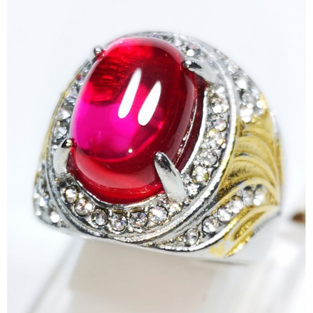 Cincin pria batu cincin merah delima Siam Bangkok Termurah