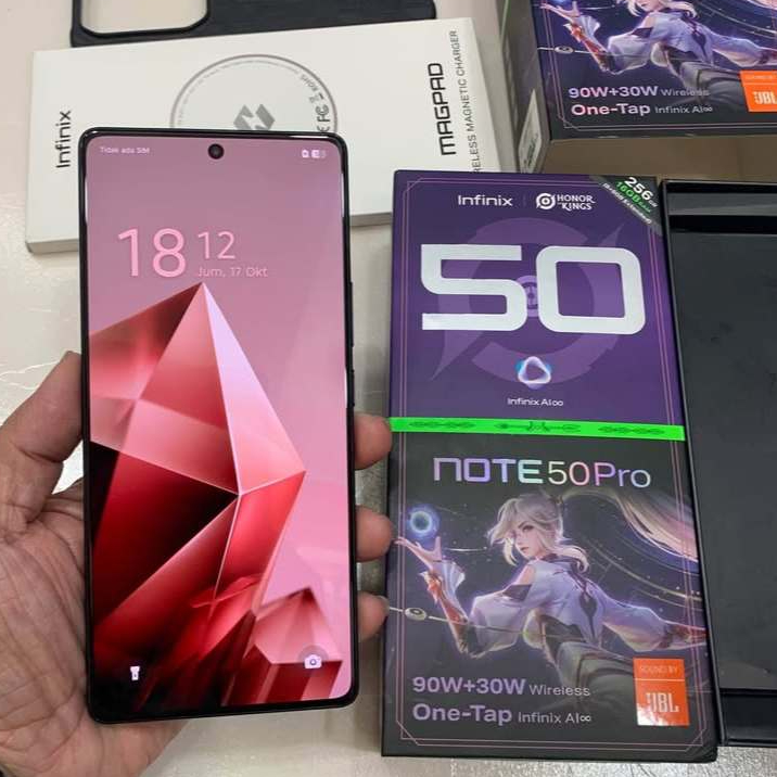 Infinix Note 50 Pro – Spek Maksimal, Layar AMOLED 144Hz • Fast Charge 90W