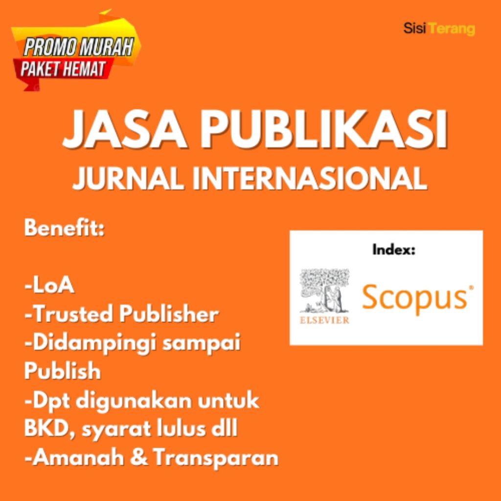 Jasa publikasi jurnal internasional Scopus Q3, Q4 dan Non Quartil