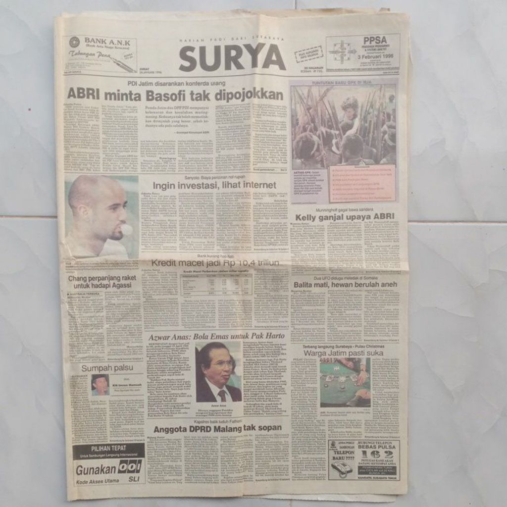 Koran Surya jadul 26 Januari 1996